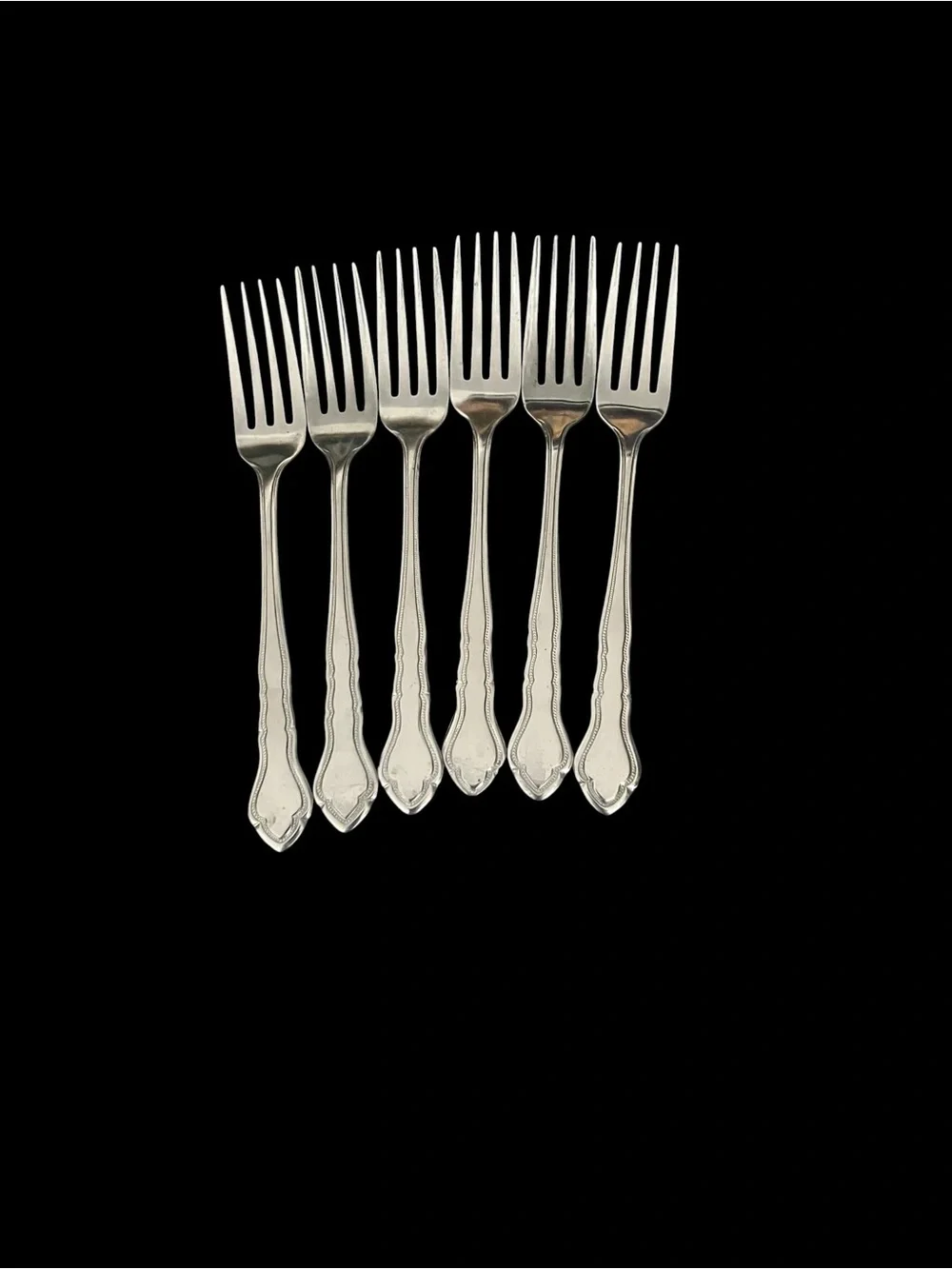 Reed & Barton Carriage Rebacraft Stainless Flatware Vintage 6 Dinner Forks